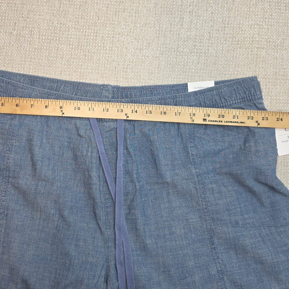 Croft&Barrow Womens 2X Blue Chambray Capri Pants Clam Diggers Comfort Waist NEW - Picture 8 of 9